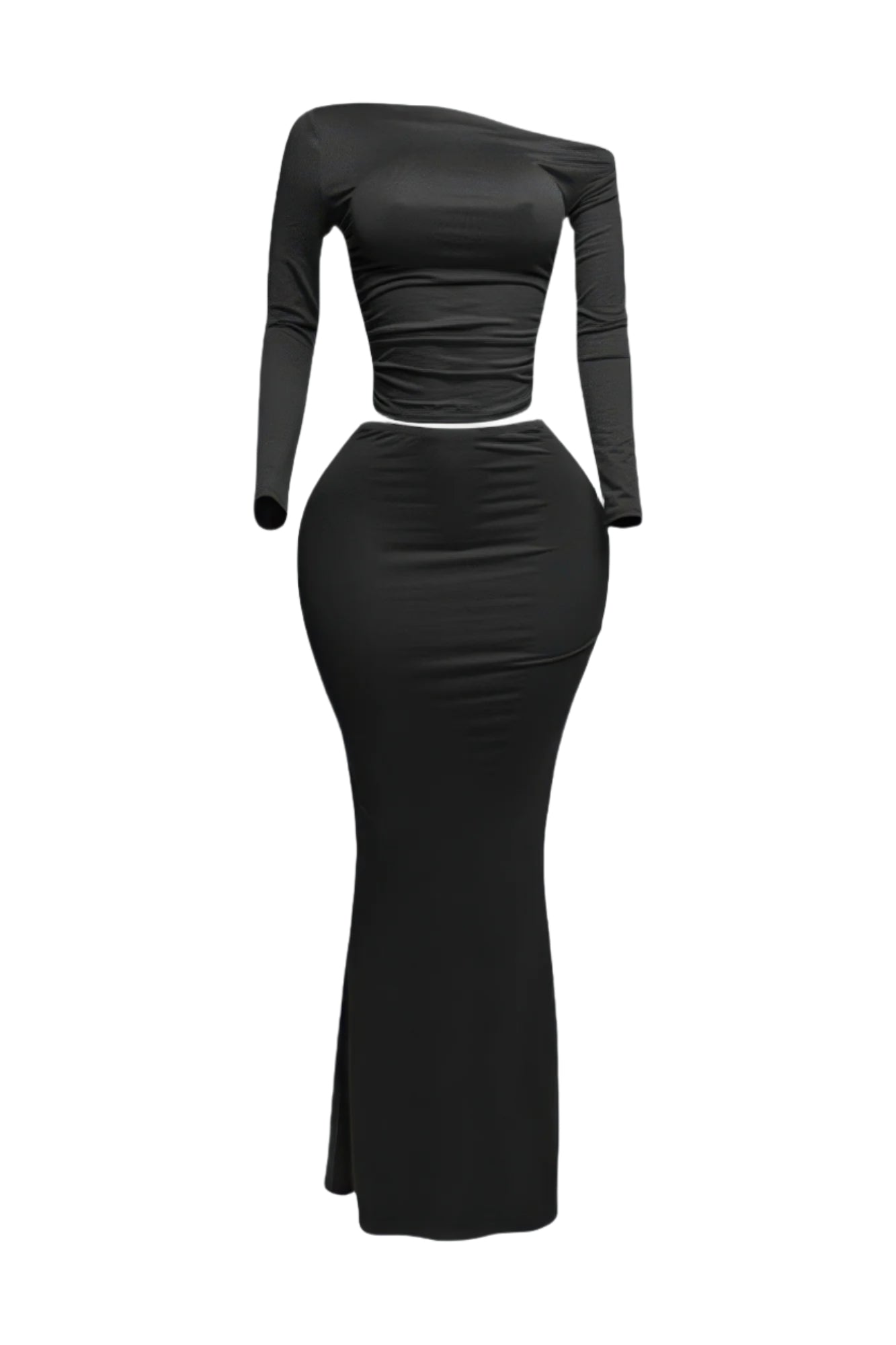 Plus Size One Side Off Shoulder Top & Skirt Set - Tigbul's Variety Fashion Shop
