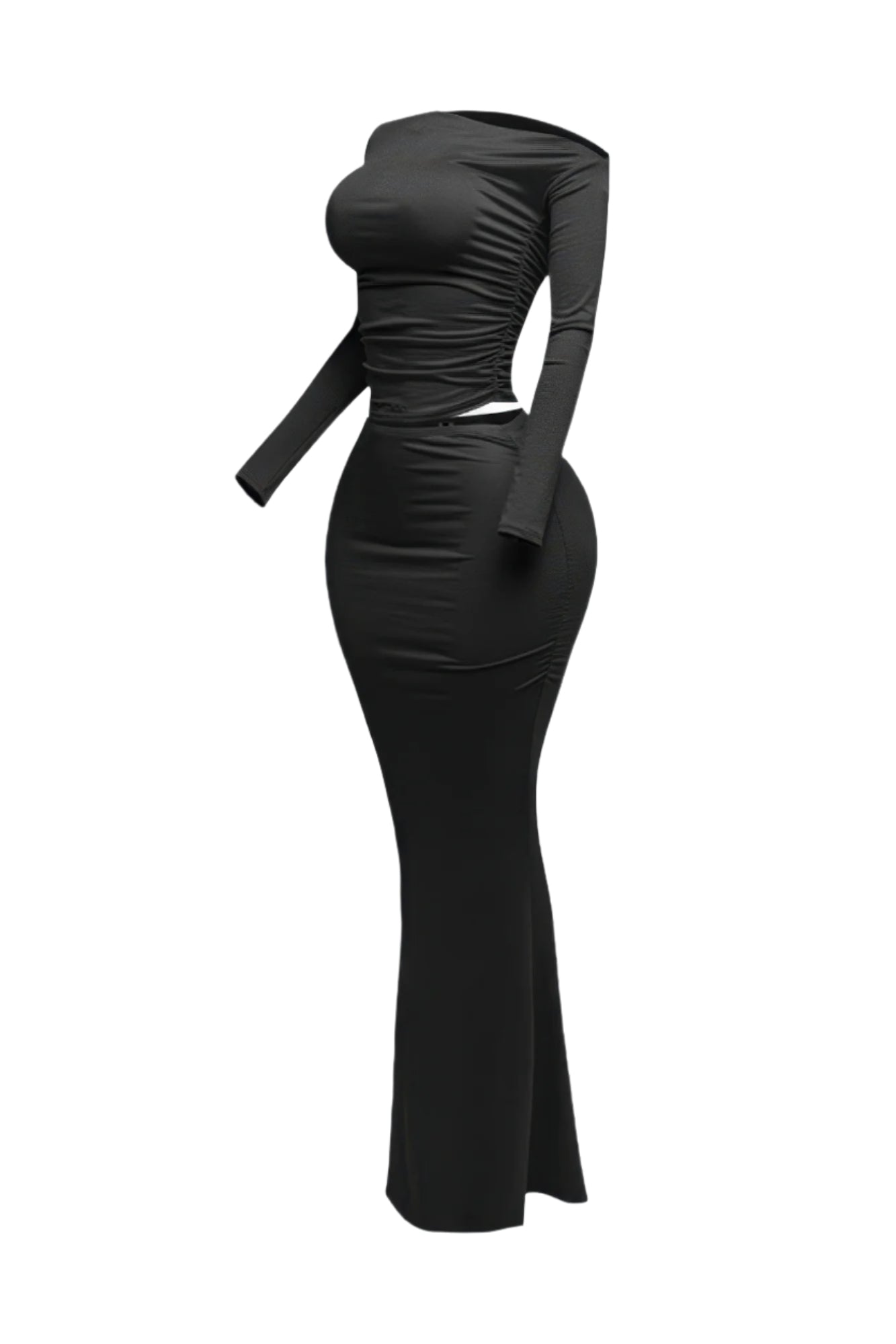 Plus Size One Side Off Shoulder Top & Skirt Set - Tigbul's Variety Fashion Shop