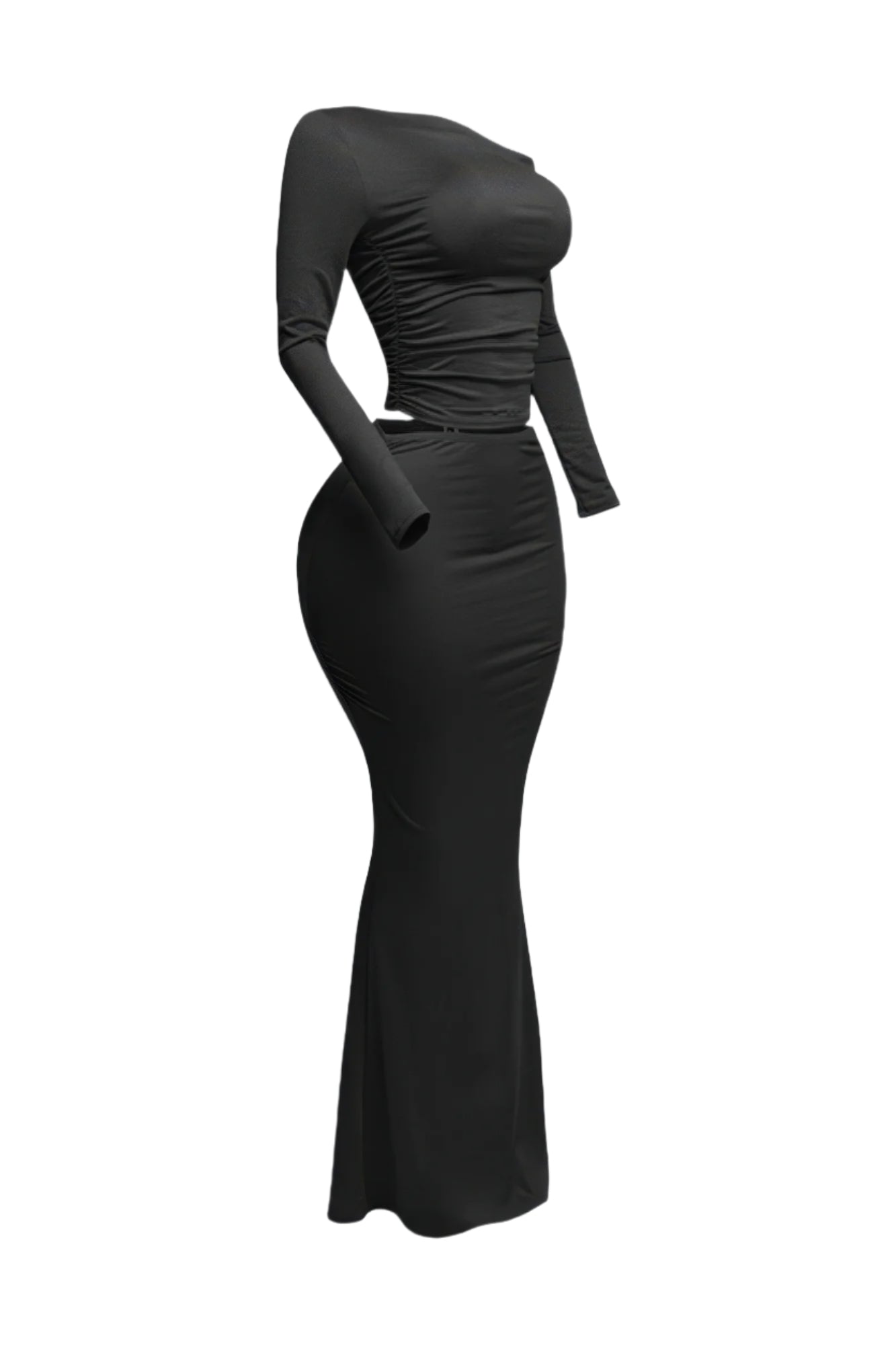 Plus Size One Side Off Shoulder Top & Skirt Set - Tigbul's Variety Fashion Shop