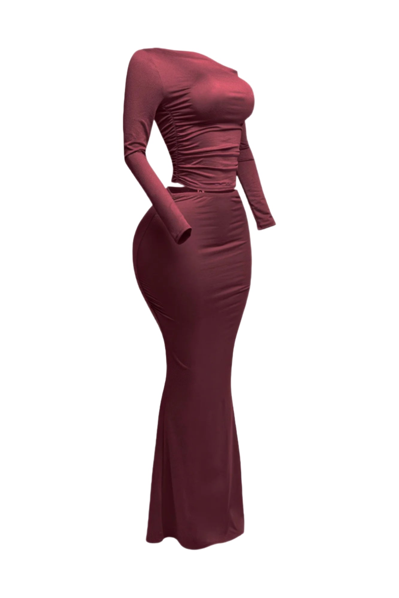 Plus Size One Side Off Shoulder Top & Skirt Set - Tigbul's Variety Fashion Shop