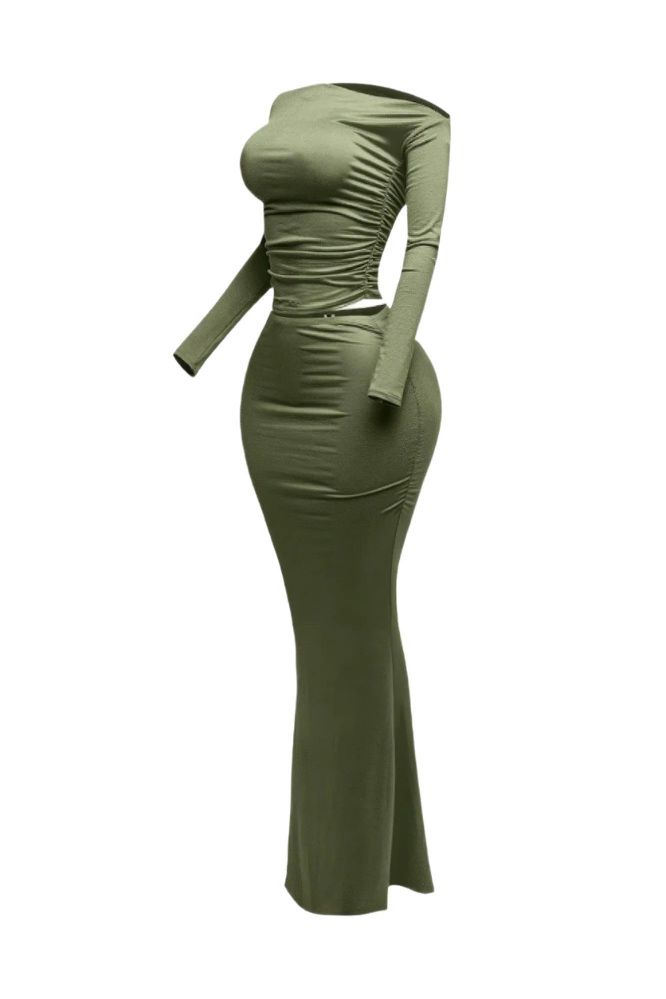 Plus Size One Side Off Shoulder Top & Skirt Set - Tigbul's Variety Fashion Shop