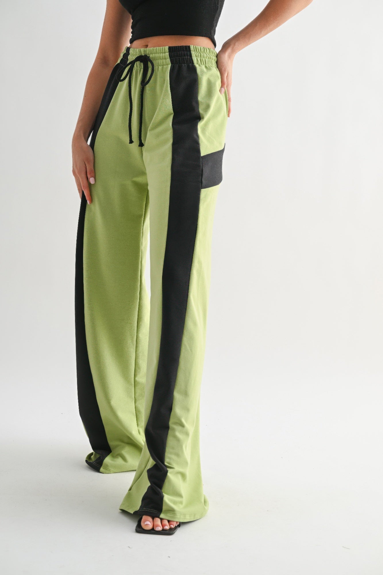 Color Block Wide Leg Lounge Pants - Tigbul's Variety Fashion Shop