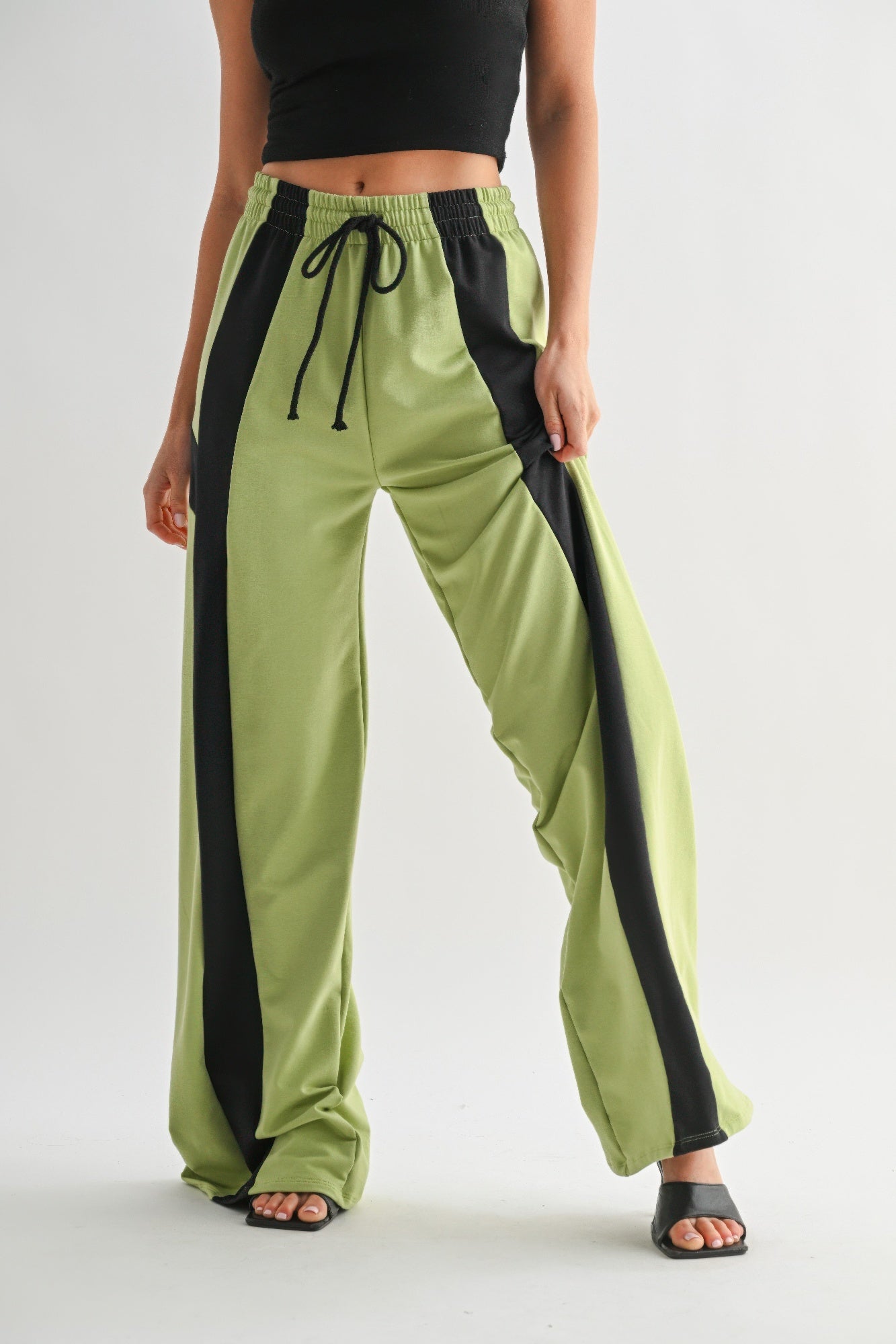 Color Block Wide Leg Lounge Pants - Tigbul's Variety Fashion Shop