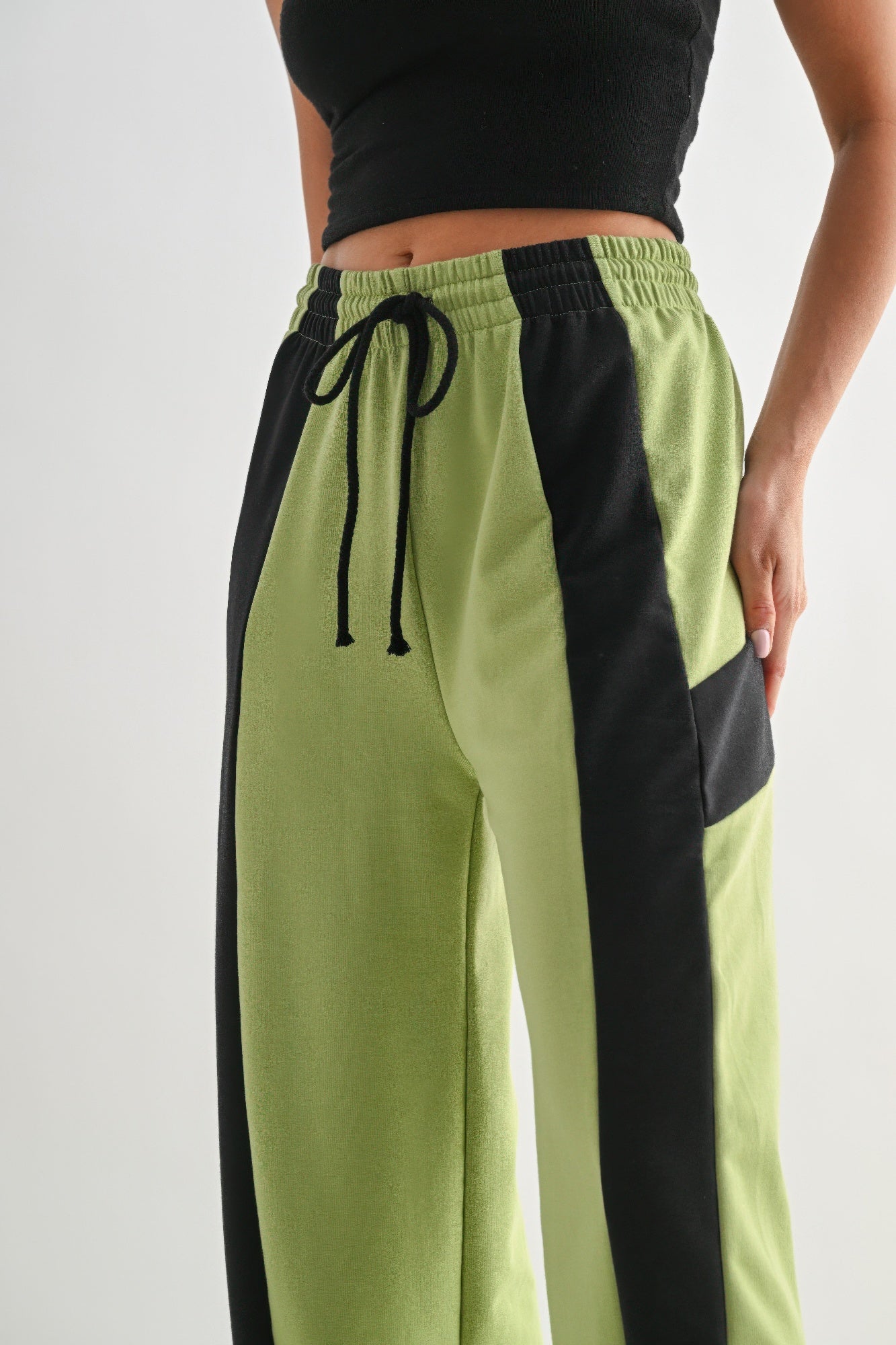 Color Block Wide Leg Lounge Pants - Tigbul's Variety Fashion Shop