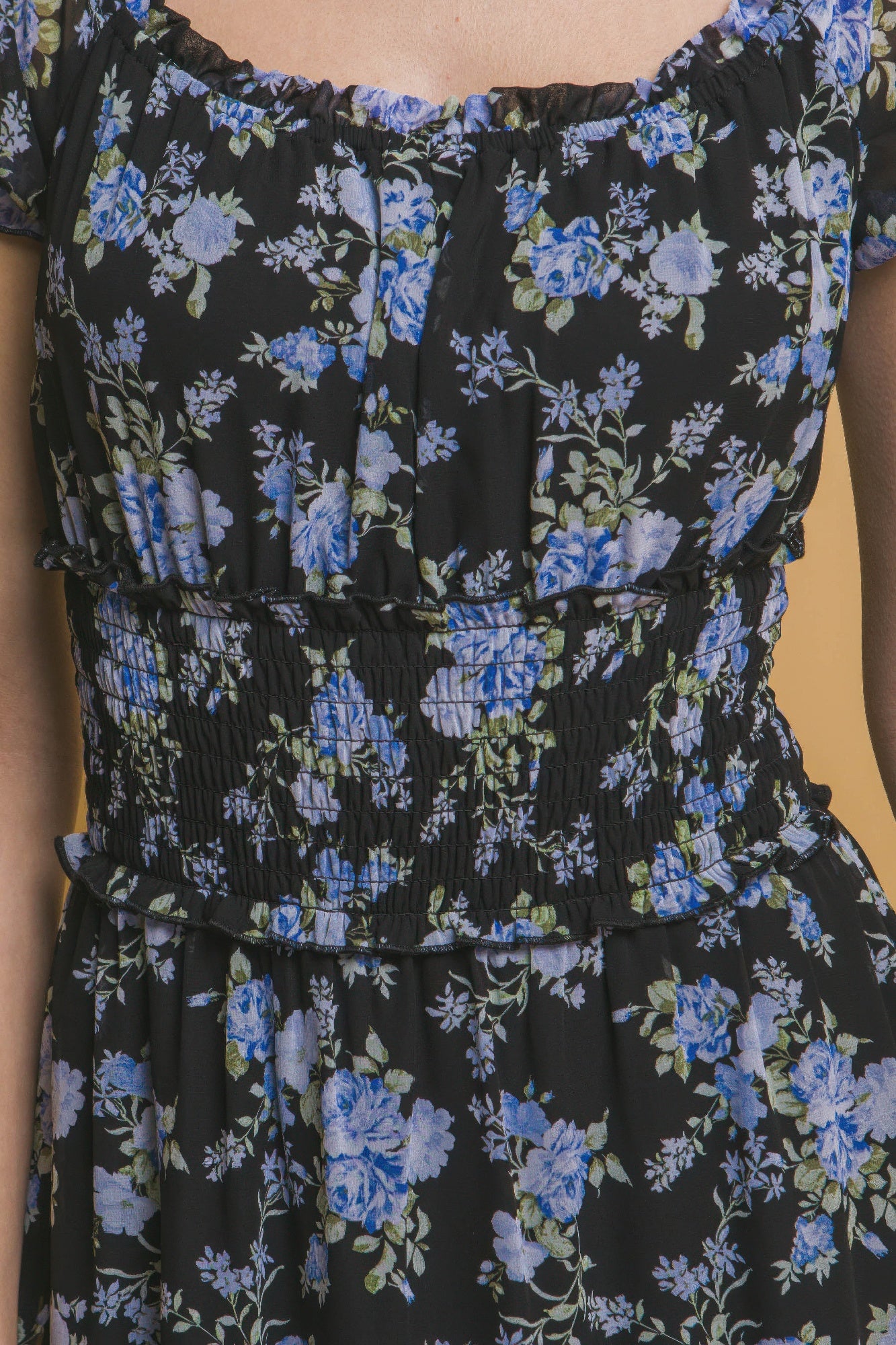 Short Sleeve Floral Maxi Dress - Tigbul's Variety Fashion Shop