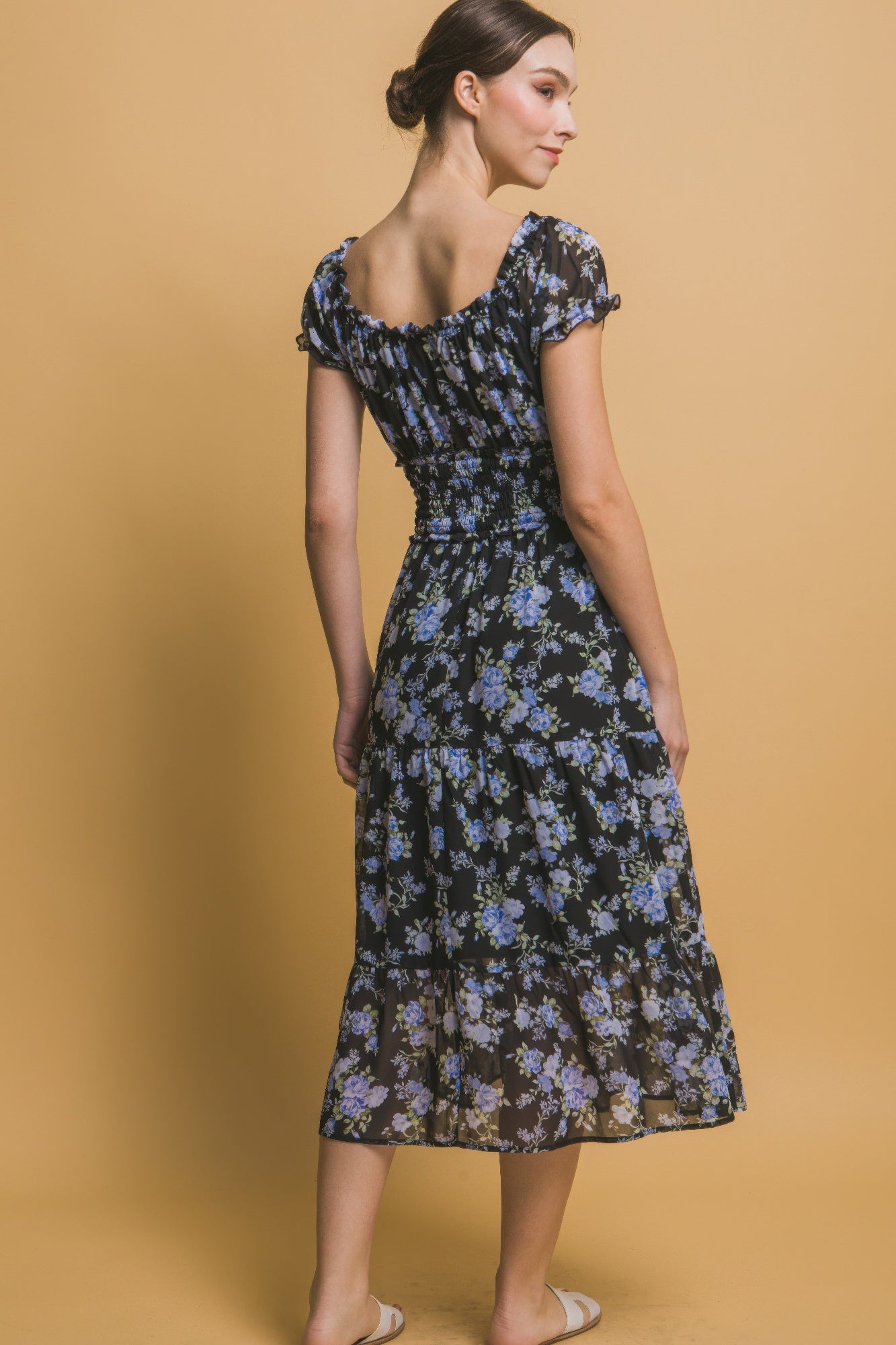 Short Sleeve Floral Maxi Dress - Tigbul's Variety Fashion Shop