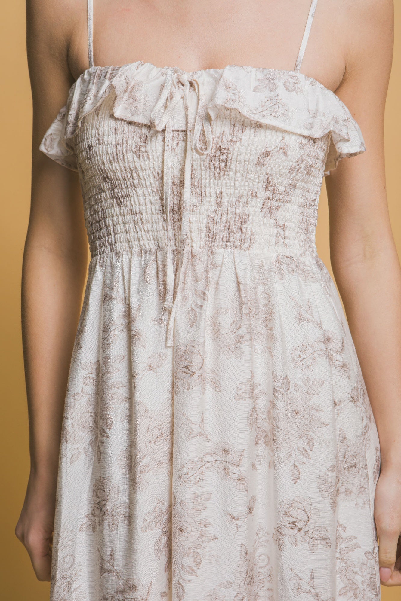 Smocked Floral Maxi Dress - Tigbul's Variety Fashion Shop