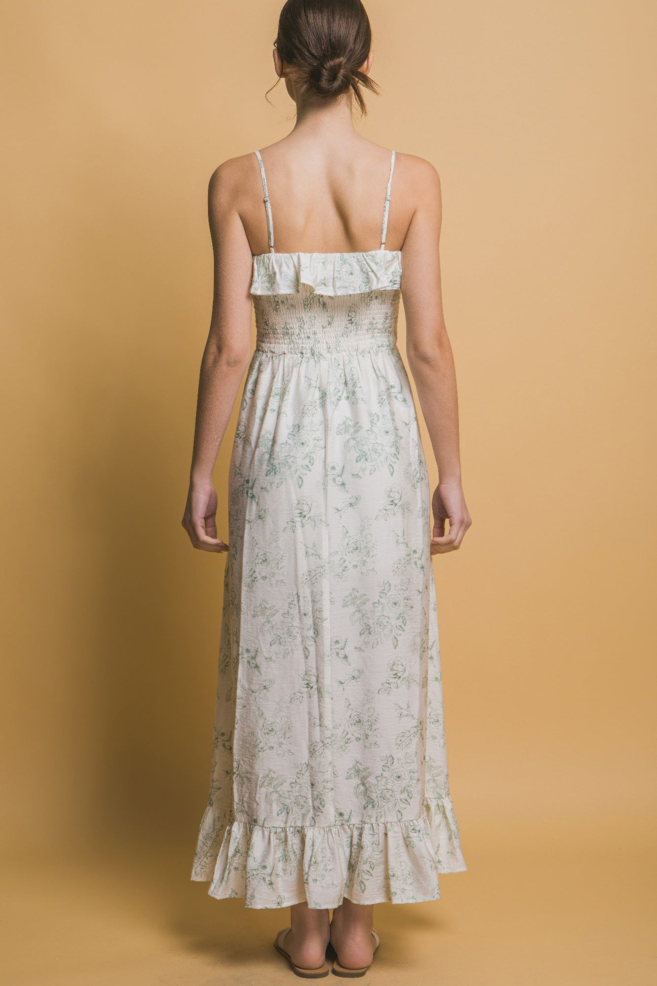 Smocked Floral Maxi Dress - Tigbul's Variety Fashion Shop