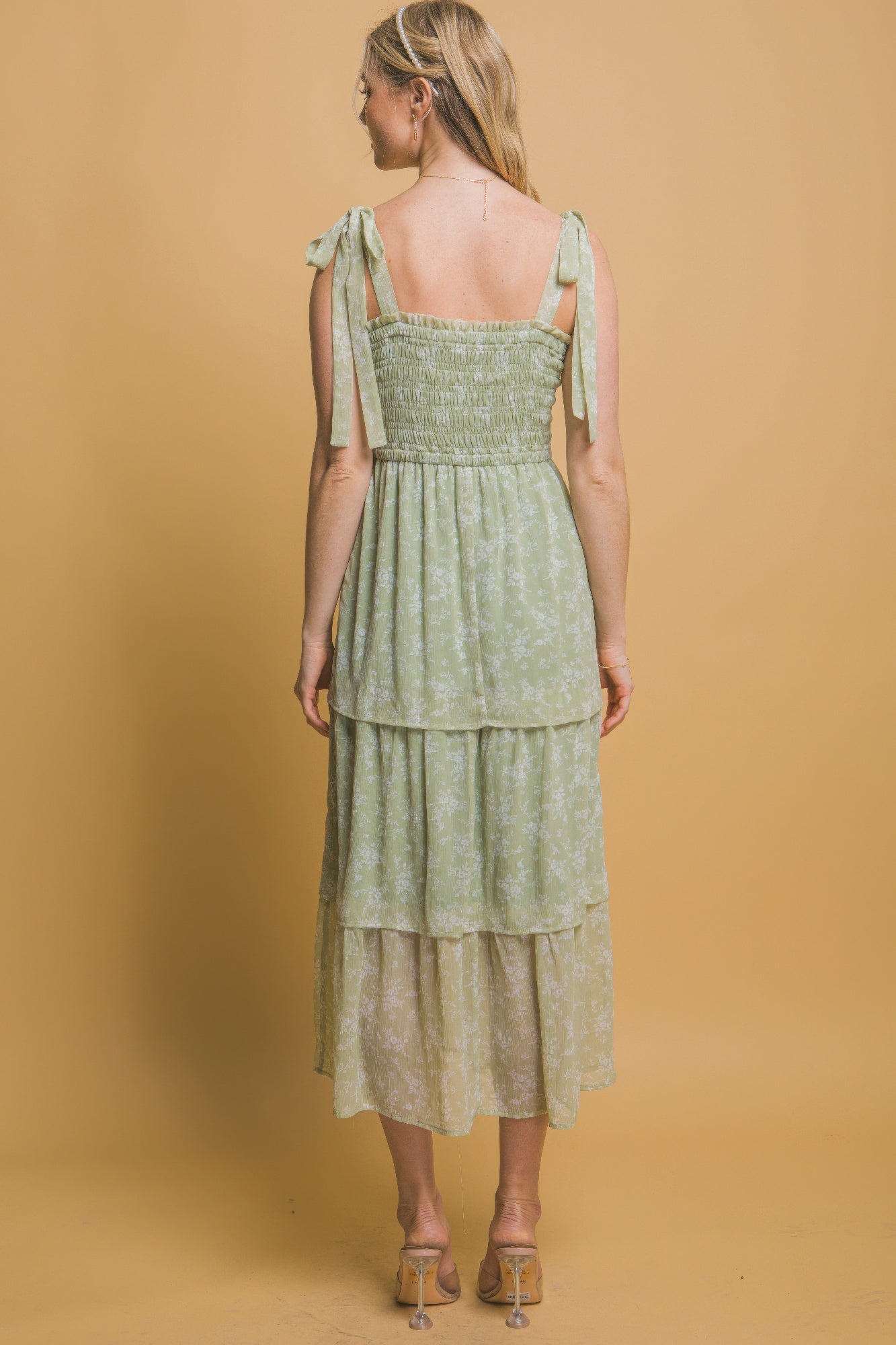 Tiered Midi Floral Dress - Tigbul's Variety Fashion Shop