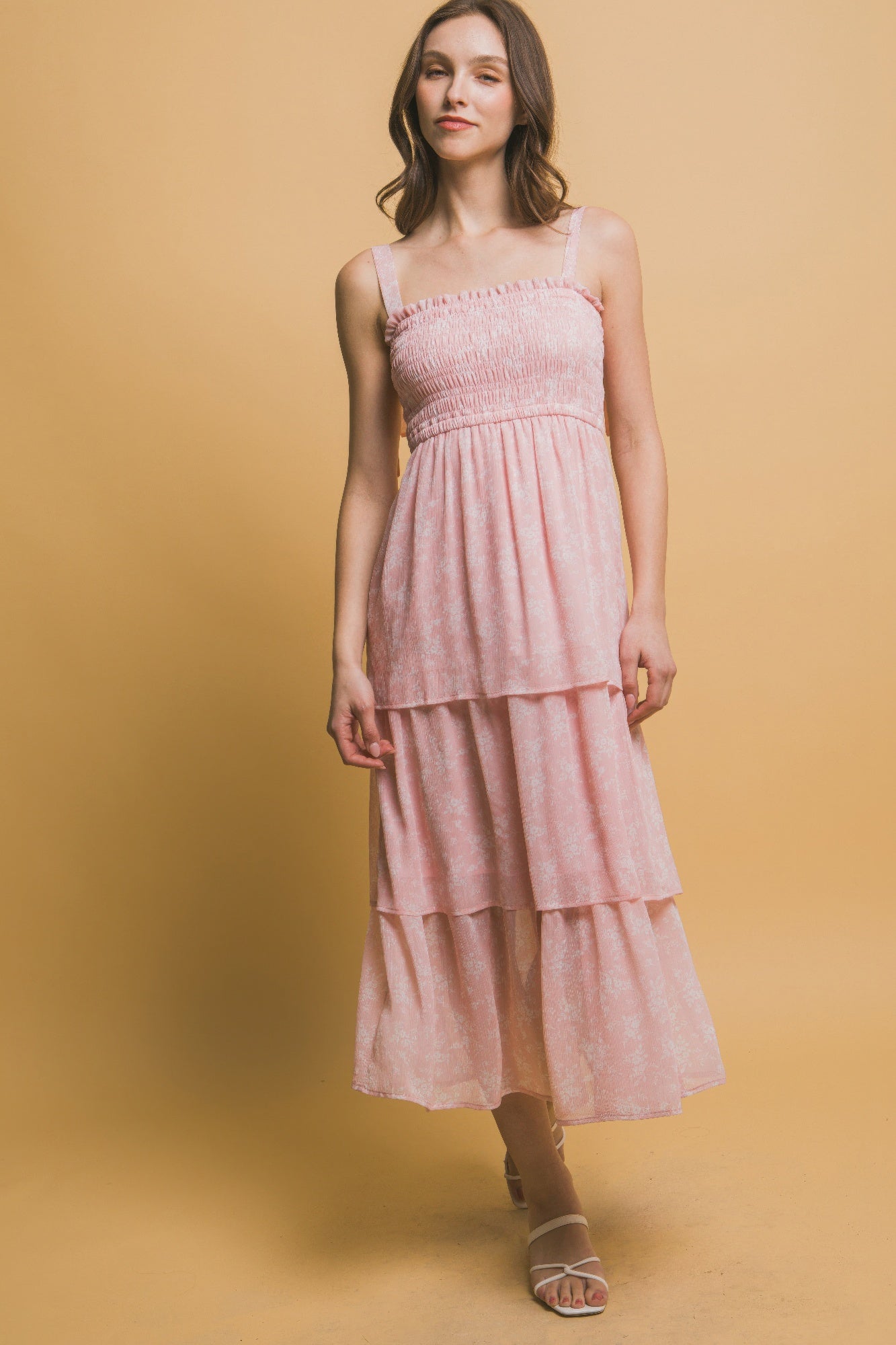 Tiered Midi Floral Dress - Tigbul's Variety Fashion Shop