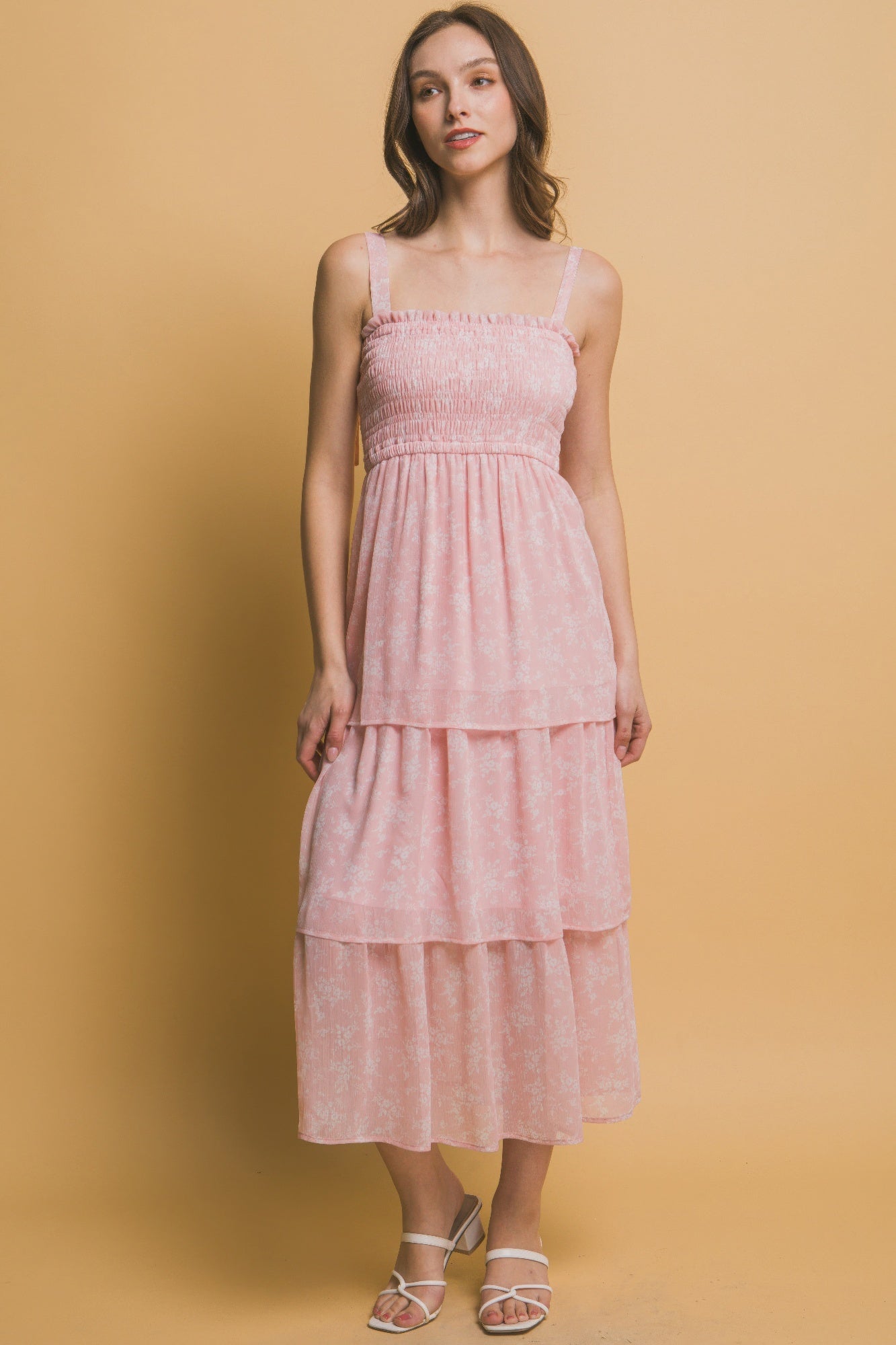 Tiered Midi Floral Dress - Tigbul's Variety Fashion Shop