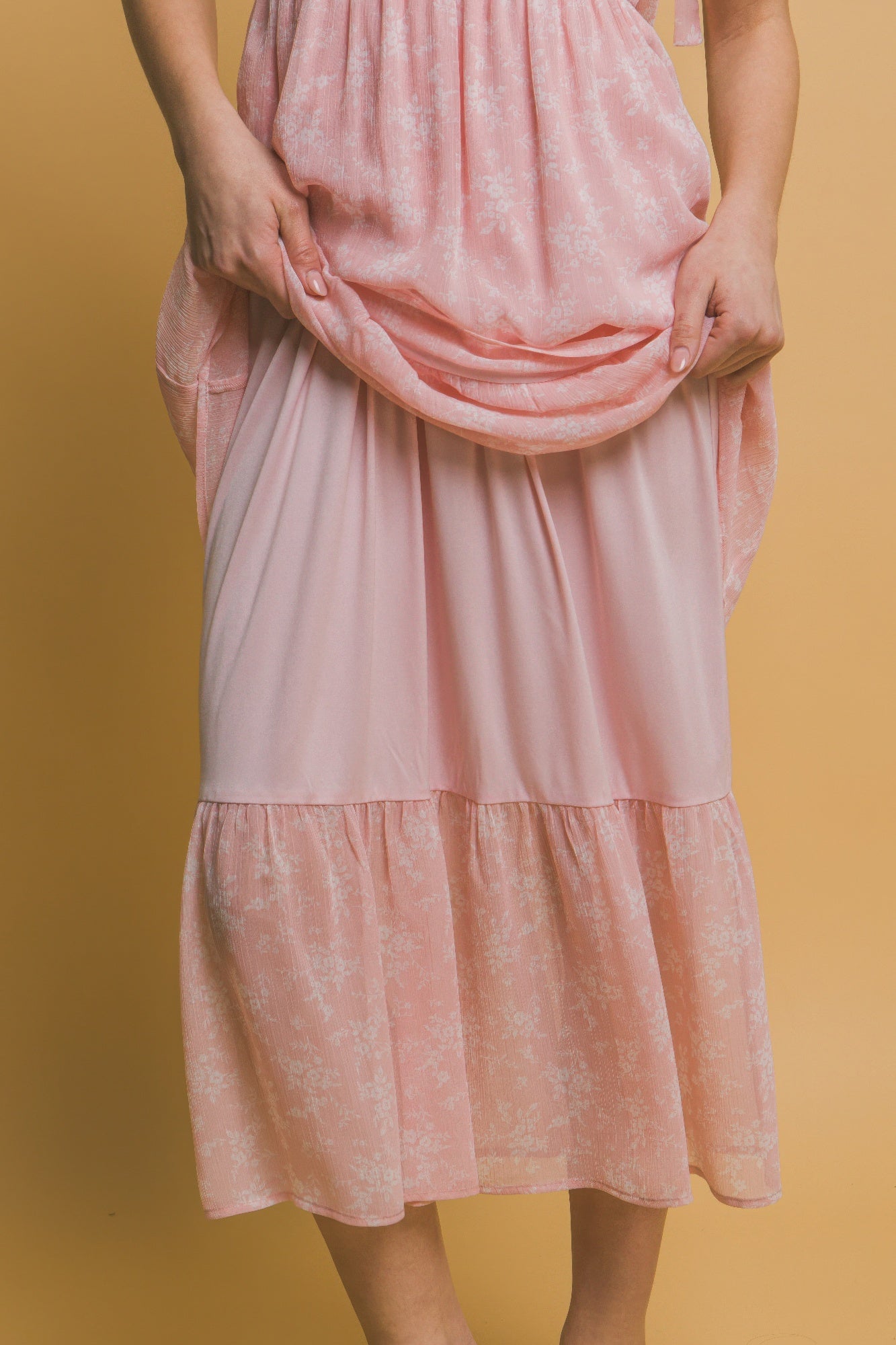 Tiered Midi Floral Dress - Tigbul's Variety Fashion Shop