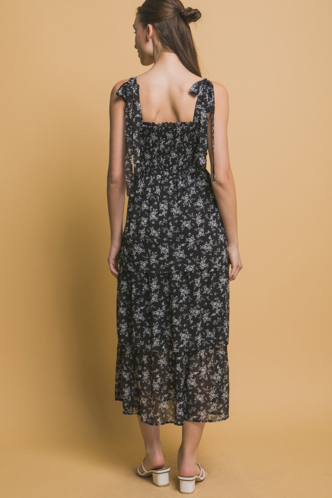 Tiered Midi Floral Dress - Tigbul's Variety Fashion Shop