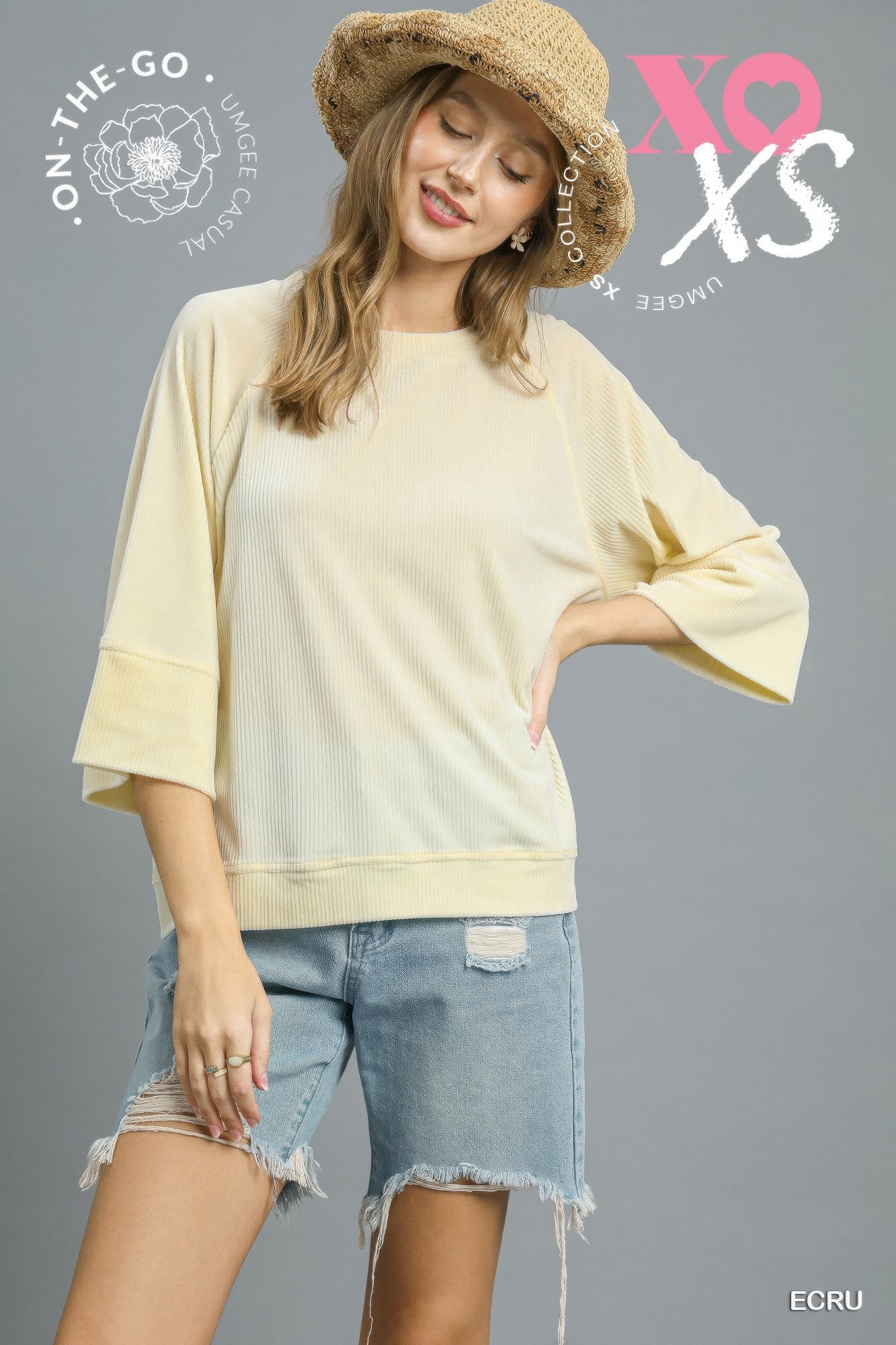Ribbed Knit Oversized Top - Tigbul's Variety Fashion Shop