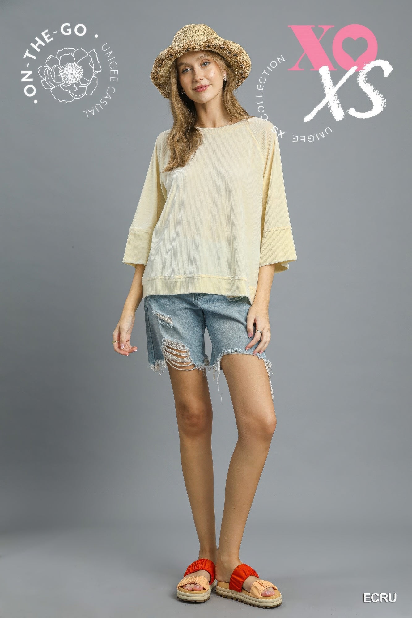 Ribbed Knit Oversized Top - Tigbul's Variety Fashion Shop