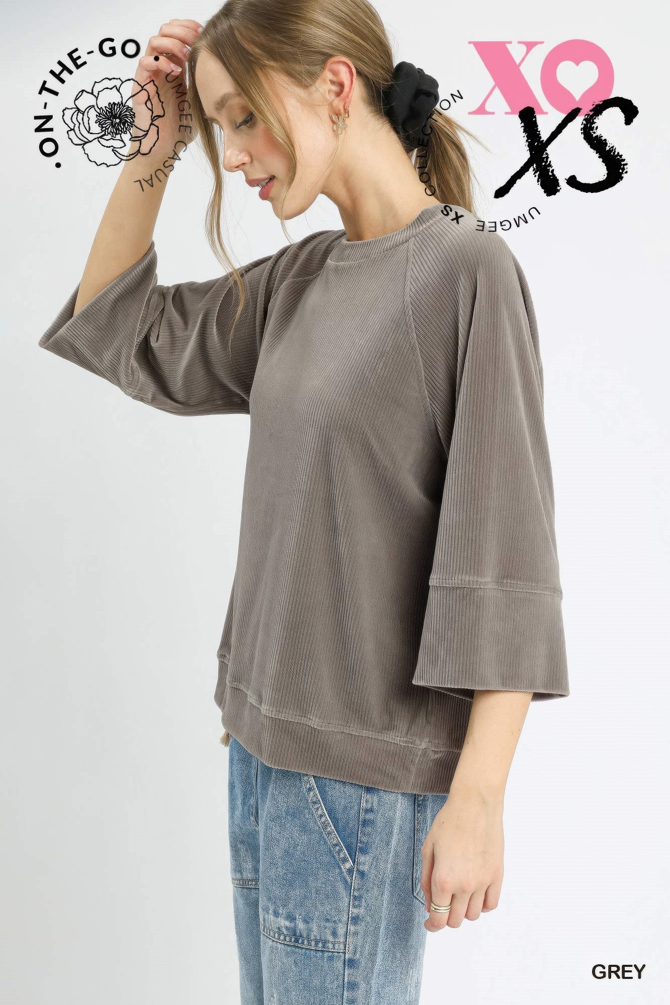 Ribbed Knit Oversized Top - Tigbul's Variety Fashion Shop