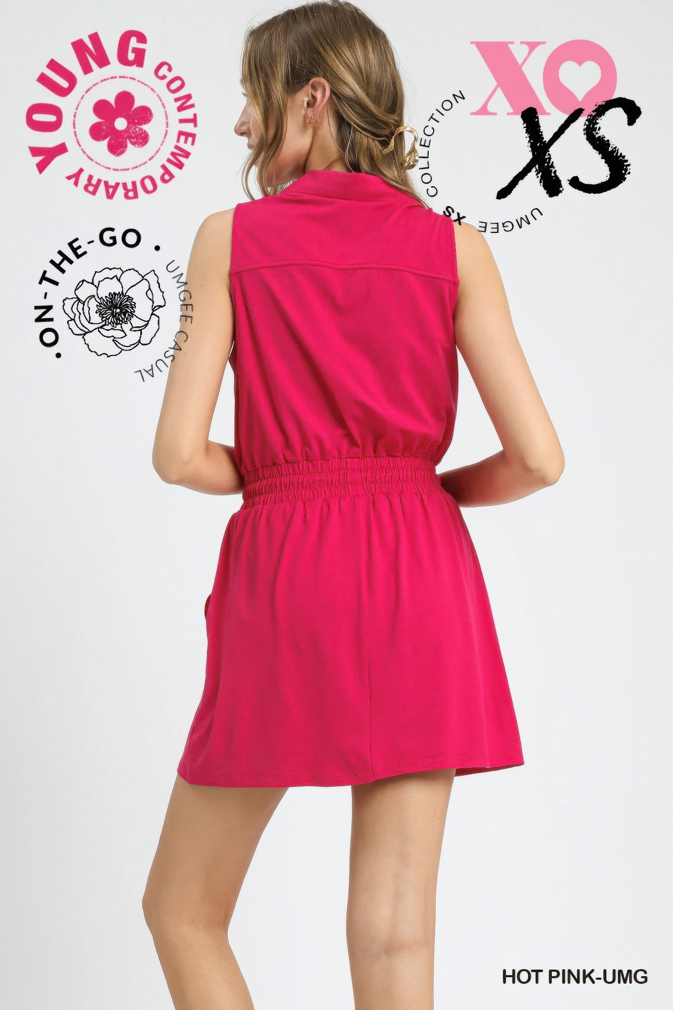 Zip Front Casual Mini Dress - Tigbul's Variety Fashion Shop