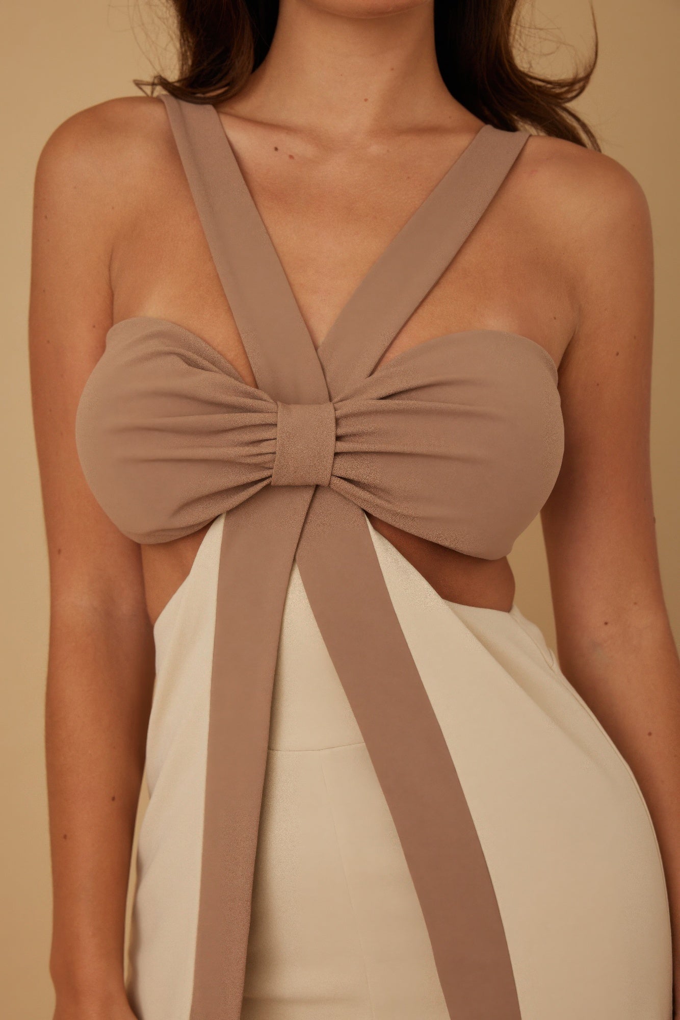 X Ribbon Open Jumpsuit - Tigbul's Variety Fashion Shop