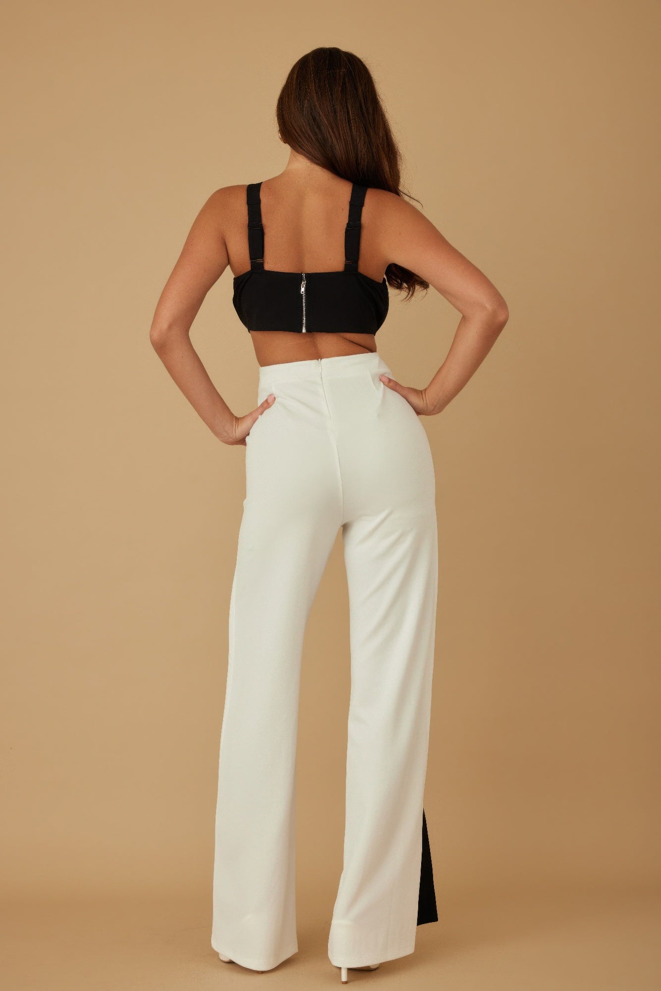 X Ribbon Open Jumpsuit - Tigbul's Variety Fashion Shop