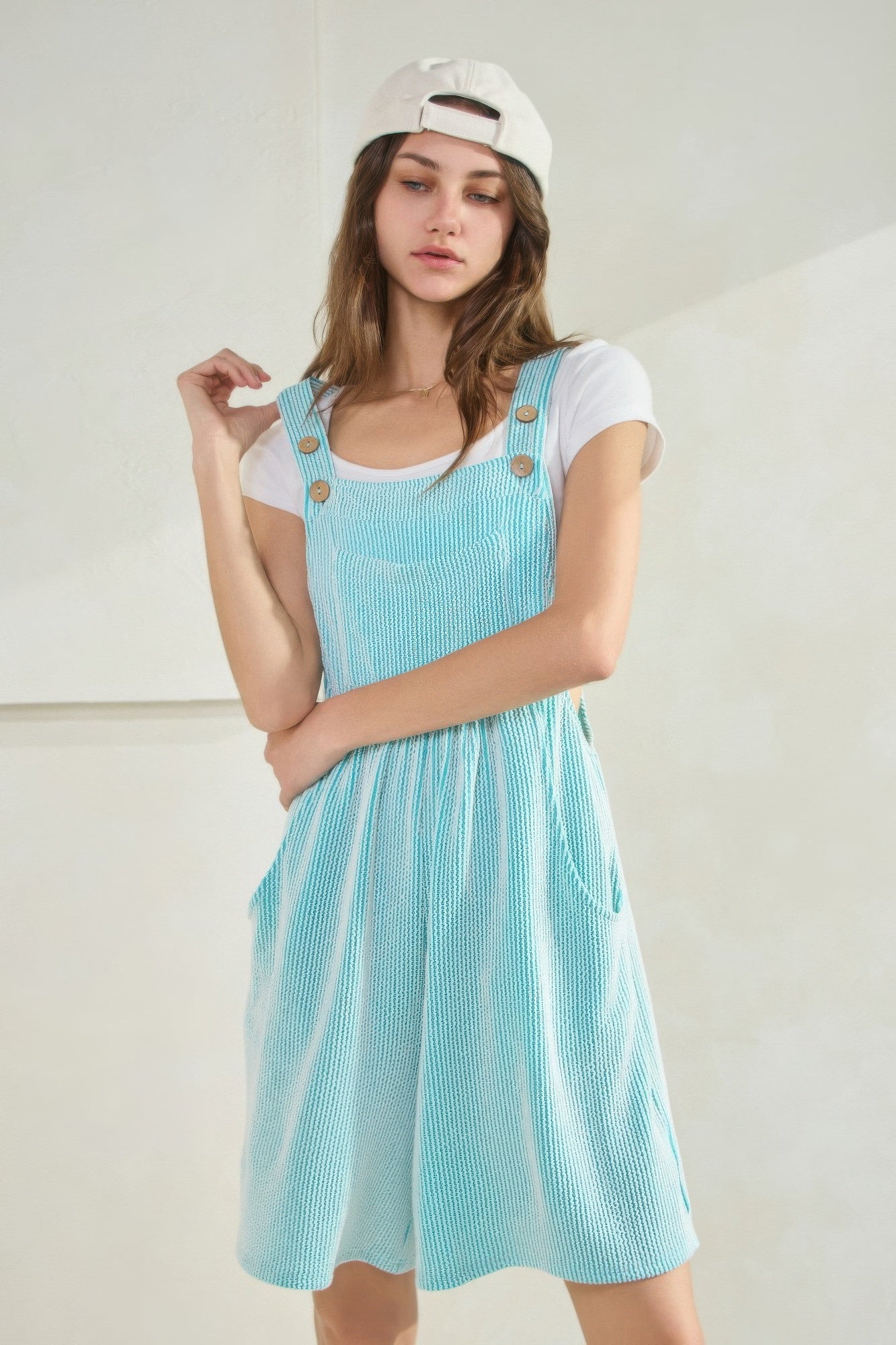 Prime Ribbed Knit Overall Romper - Tigbul's Variety Fashion Shop