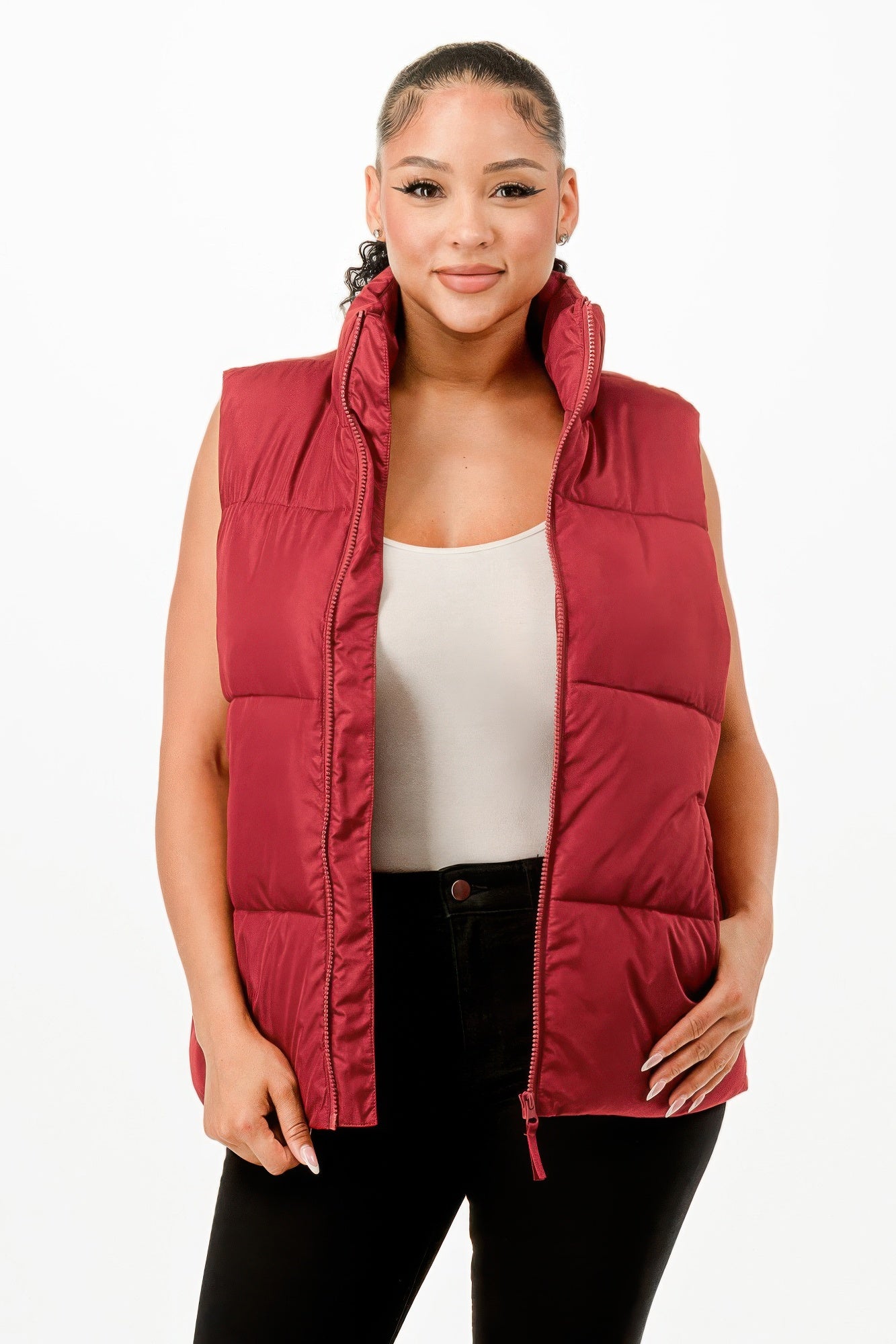 Oversized Puffer Vest - Tigbul's Variety Fashion Shop