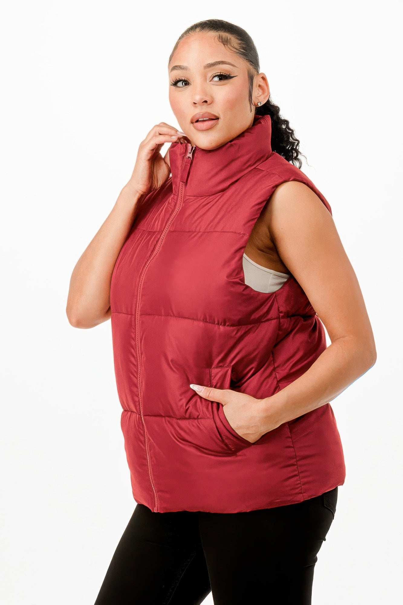 Oversized Puffer Vest - Tigbul's Variety Fashion Shop