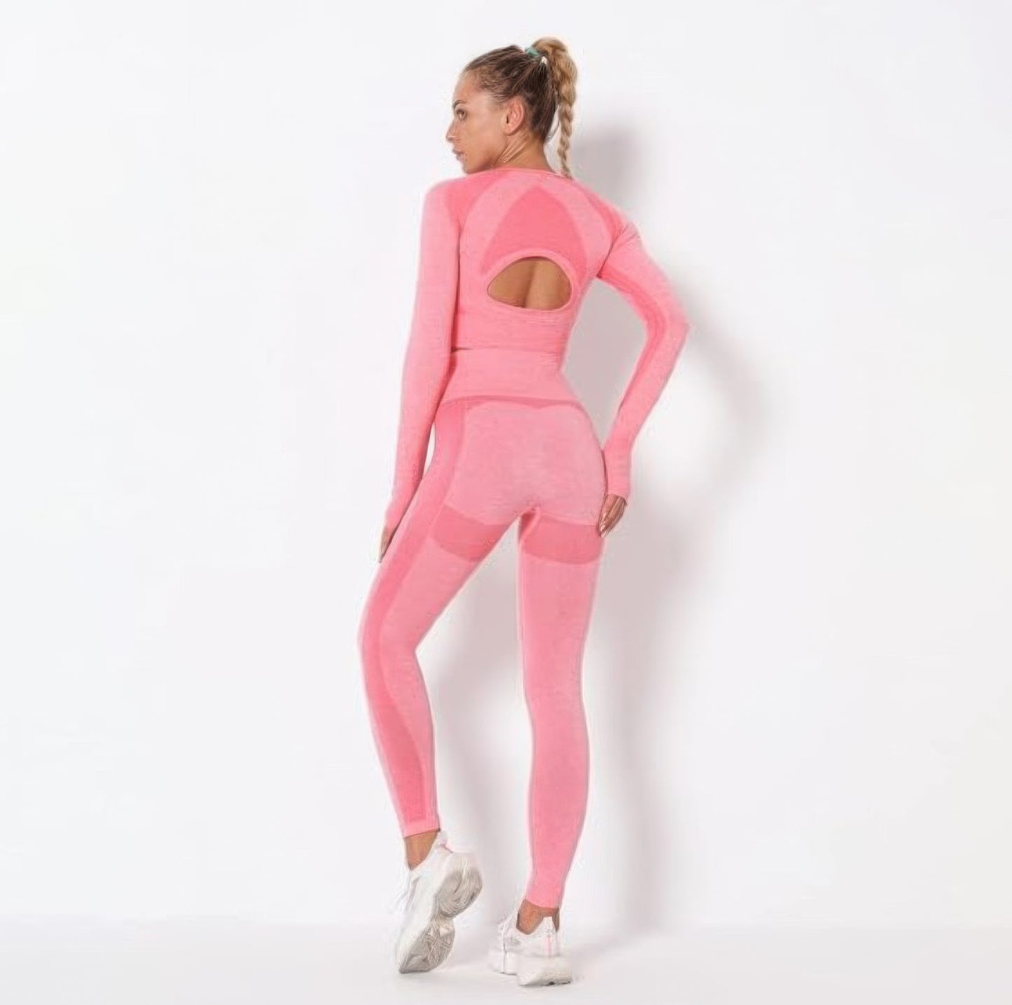 Seamless Long Sleeve Yoga Set - Tigbul's Variety Fashion Shop