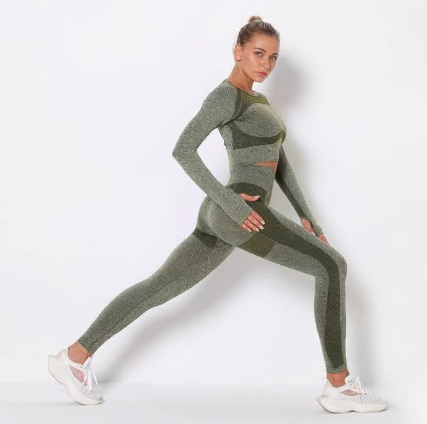 Seamless Long Sleeve Yoga Set - Tigbul's Variety Fashion Shop
