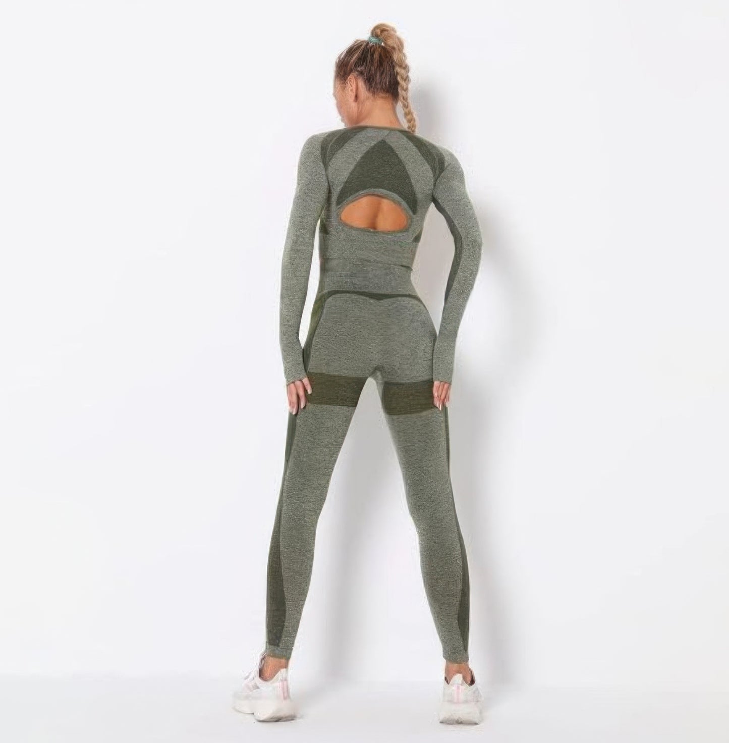 Seamless Long Sleeve Yoga Set - Tigbul's Variety Fashion Shop