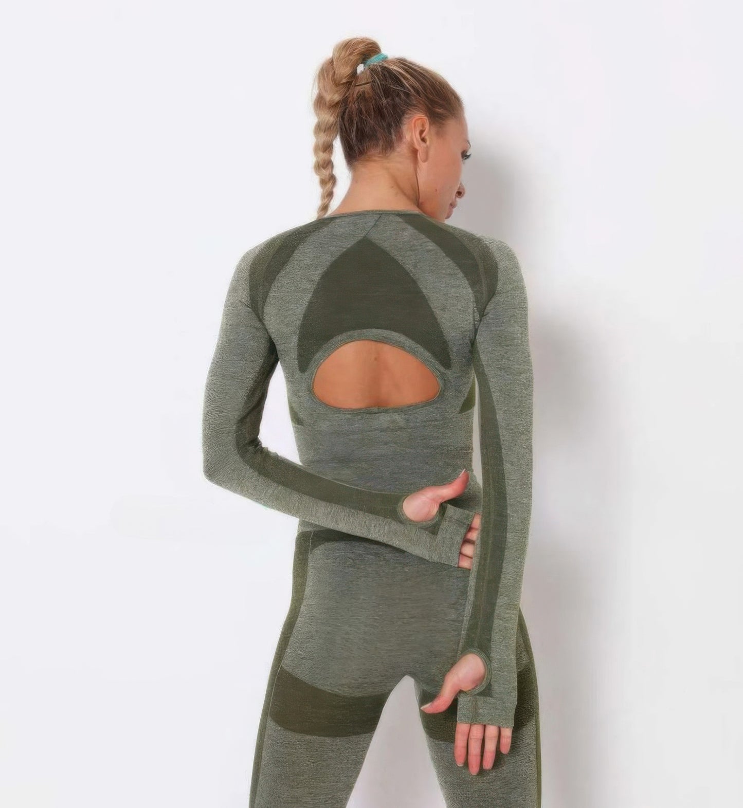 Seamless Long Sleeve Yoga Set - Tigbul's Variety Fashion Shop