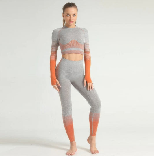 Stripe Seamless Yoga Set - Tigbul's Variety Fashion Shop