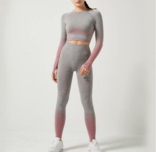 Stripe Seamless Yoga Set - Tigbul's Variety Fashion Shop
