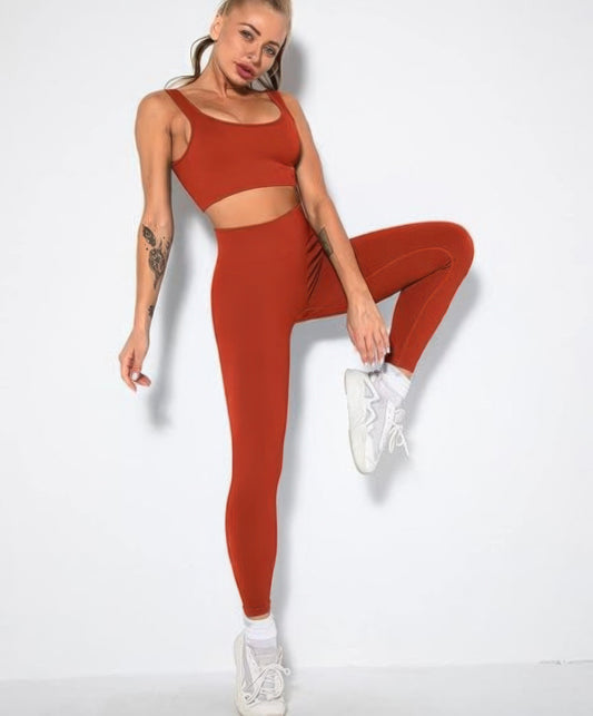 Ribbed Two Piece Activewear Set - Tigbul's Variety Fashion Shop