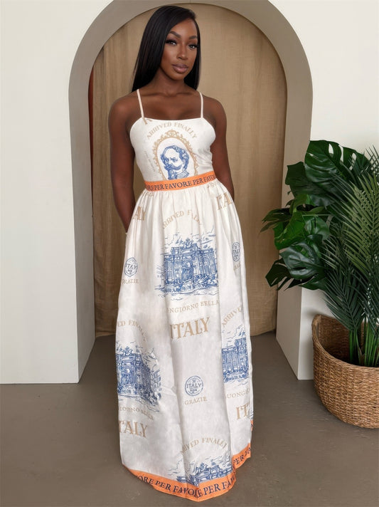 Italian Escape Maxi Dress - Tigbul's Variety Fashion Shop