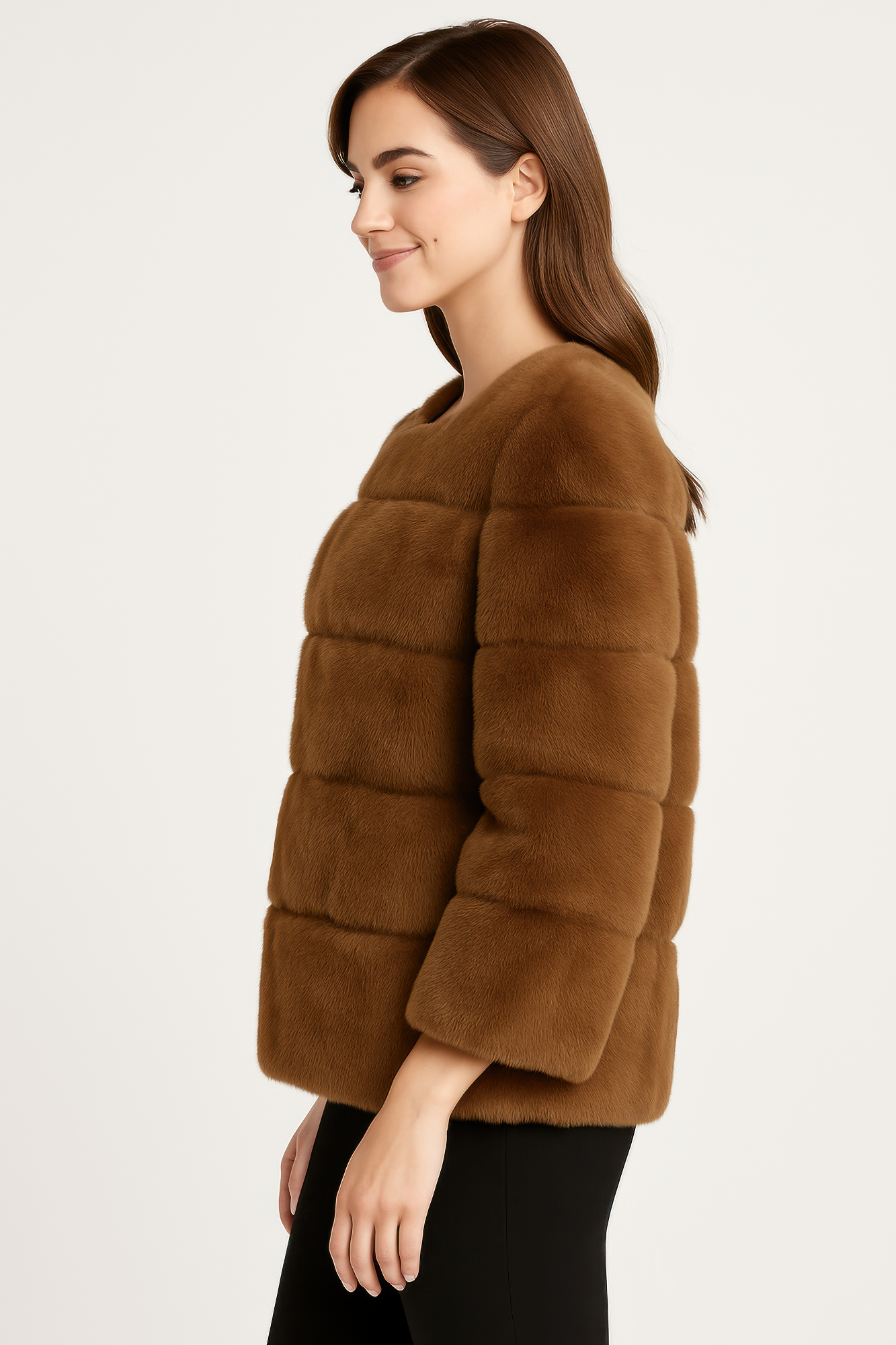 Plush Camel Faux Fur Jacket - Tigbul's Variety Fashion Shop