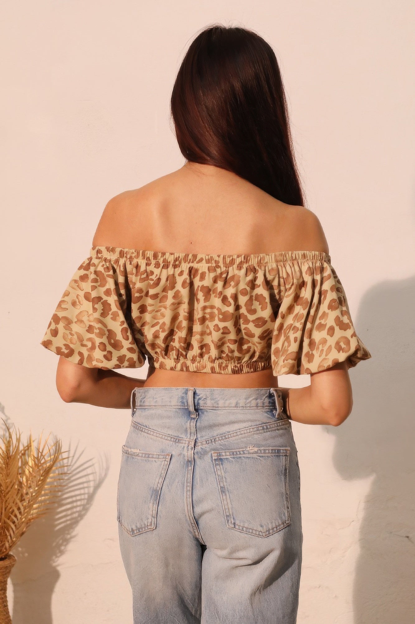 Wild Babe Bubble Sleeve Crop Top - Tigbul's Variety Fashion Shop