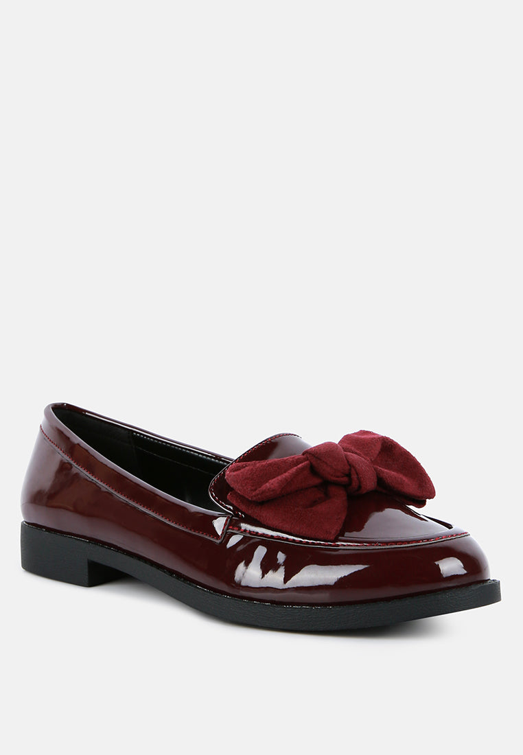 Bowberry Bow-Tie Patent Loafers - Tigbul's Variety Fashion Shop