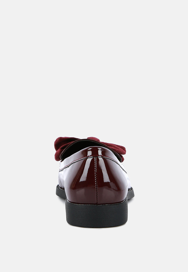 Bowberry Bow-Tie Patent Loafers - Tigbul's Variety Fashion Shop