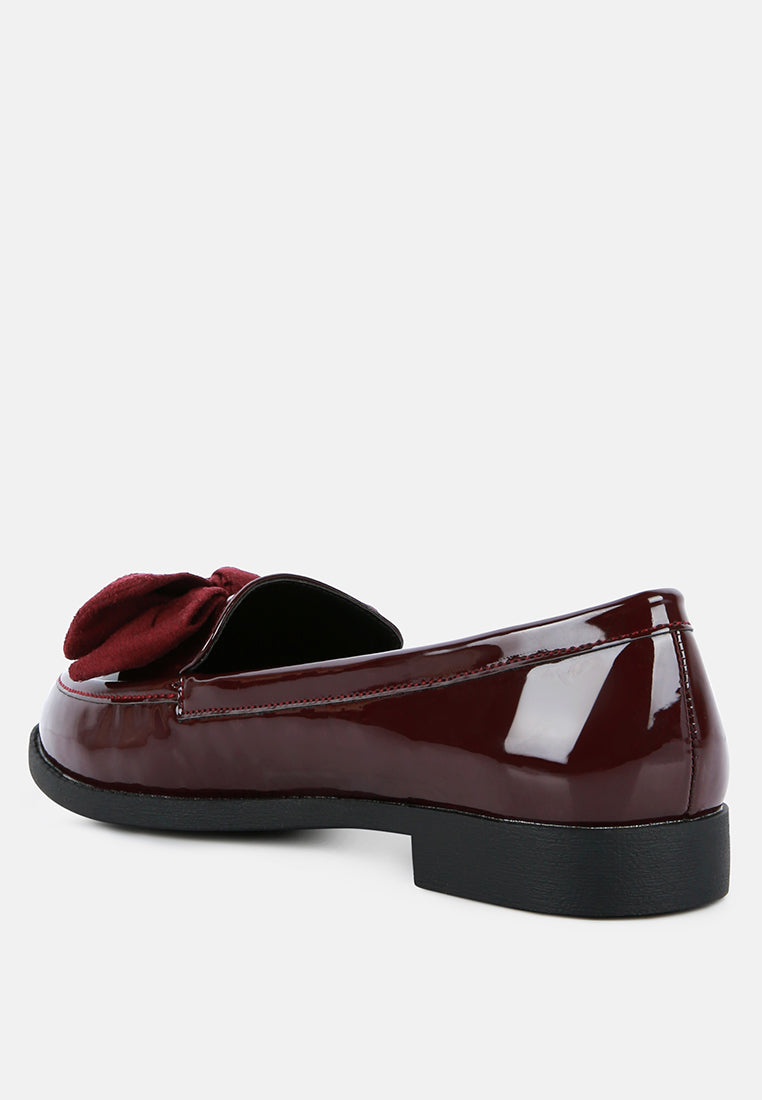 Bowberry Bow-Tie Patent Loafers - Tigbul's Variety Fashion Shop