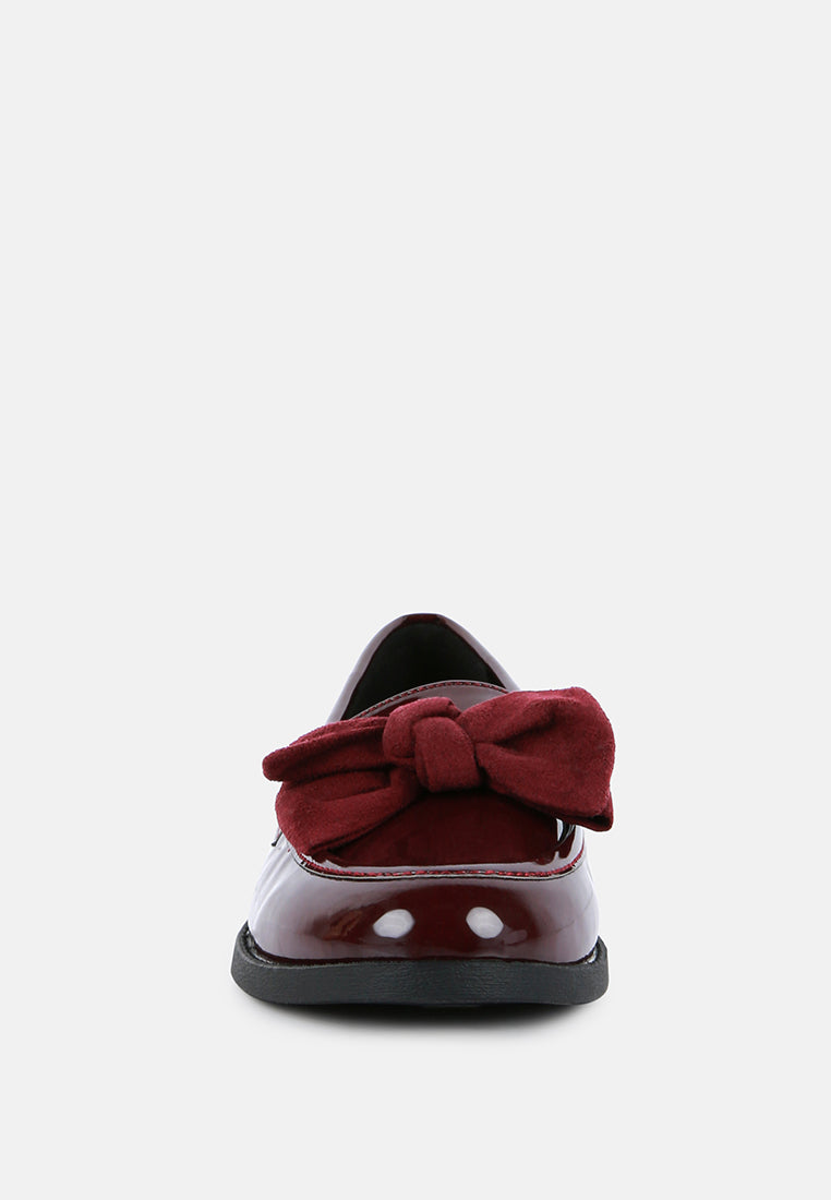 Bowberry Bow-Tie Patent Loafers - Tigbul's Variety Fashion Shop