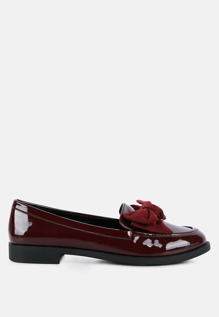 Bowberry Bow-Tie Patent Loafers - Tigbul's Variety Fashion Shop