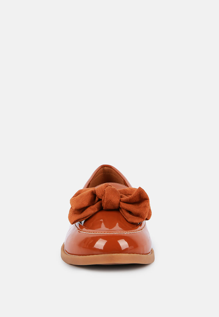 Bowberry Bow-Tie Patent Loafers - Tigbul's Variety Fashion Shop