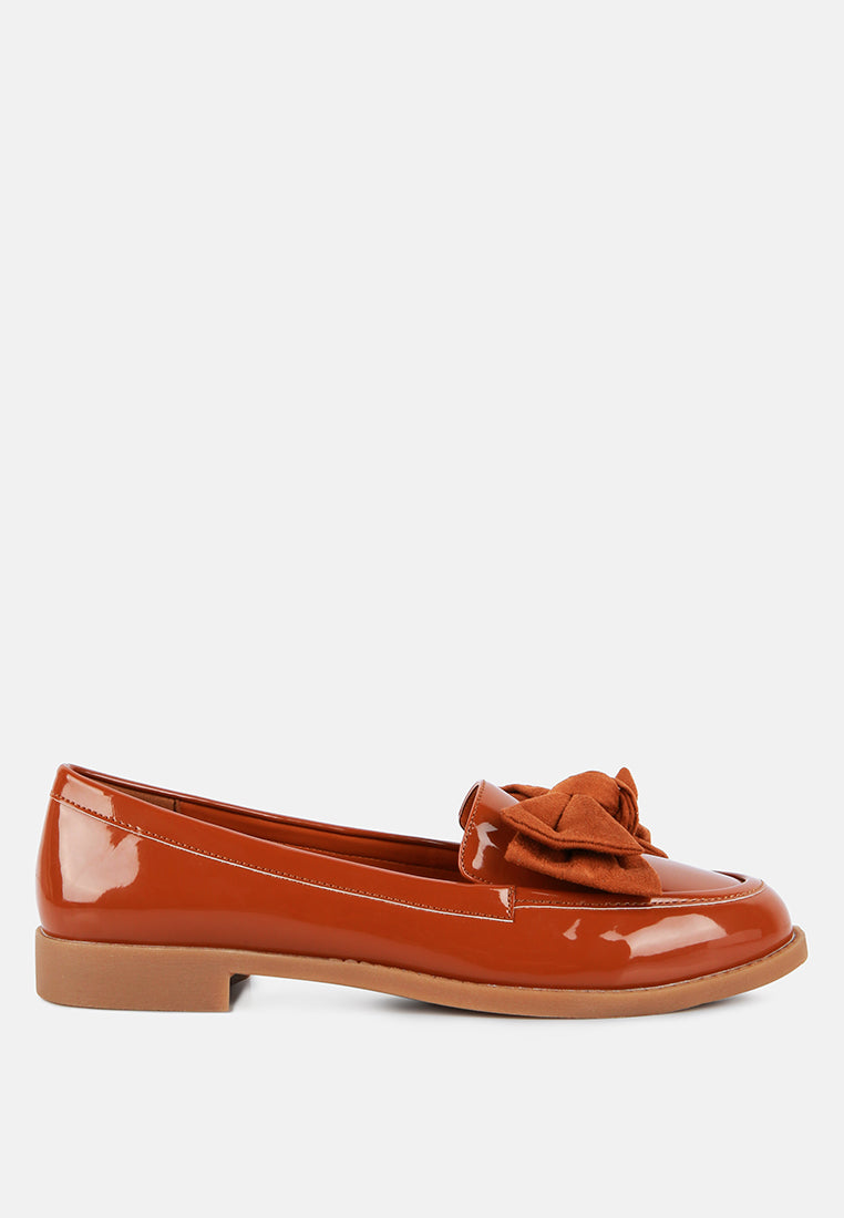 Bowberry Bow-Tie Patent Loafers - Tigbul's Variety Fashion Shop