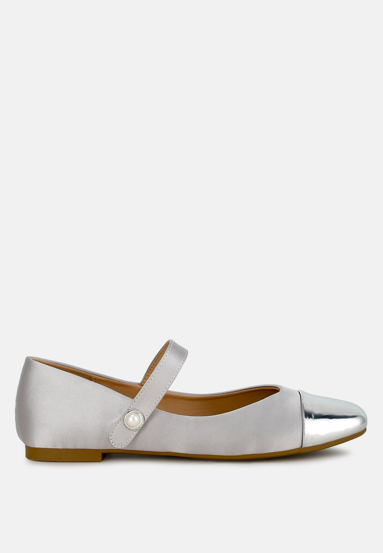 Albi Patent Toe Cap Satin Mary Jane - Tigbul's Variety Fashion Shop