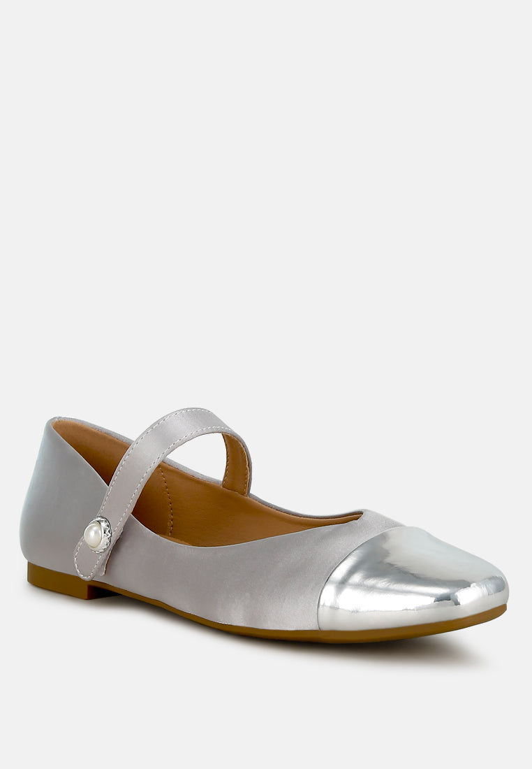 Albi Patent Toe Cap Satin Mary Jane - Tigbul's Variety Fashion Shop