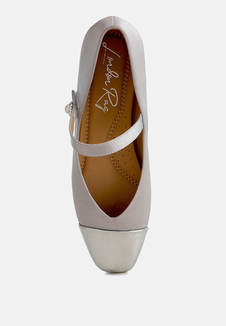 Albi Patent Toe Cap Satin Mary Jane - Tigbul's Variety Fashion Shop