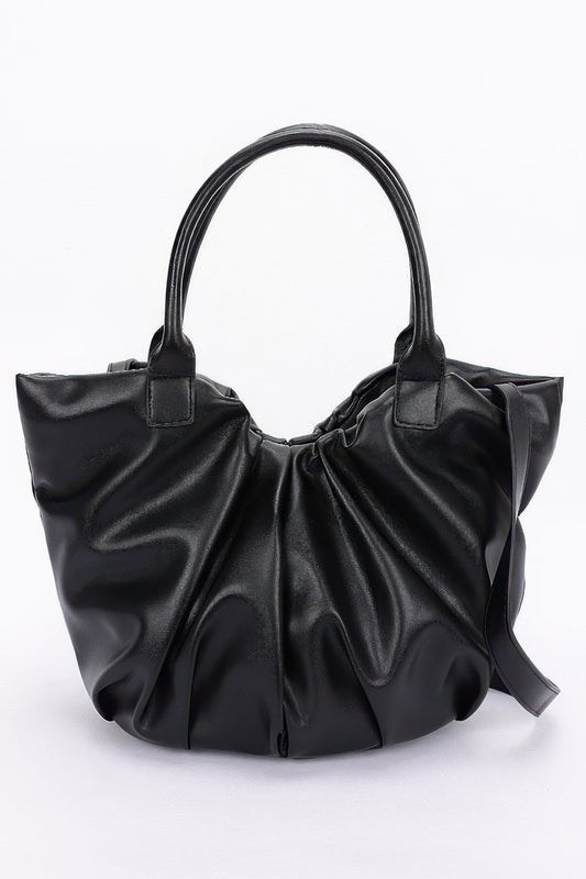 Faux Leather Tote Bag - Tigbul's Variety Fashion Shop