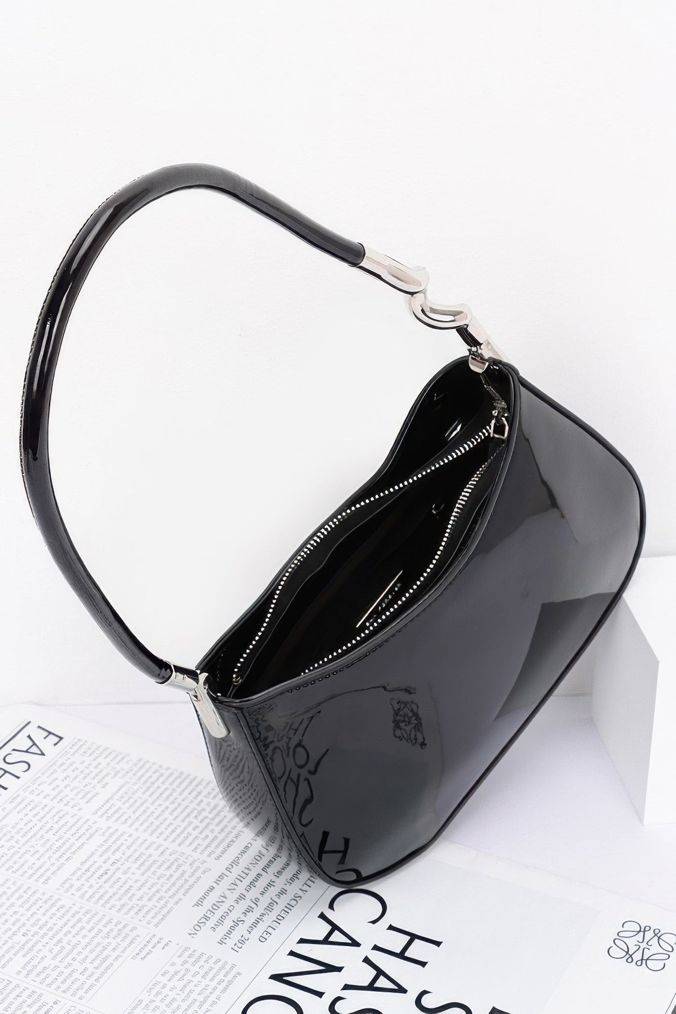 Enamel Shoulder Bag - Tigbul's Variety Fashion Shop