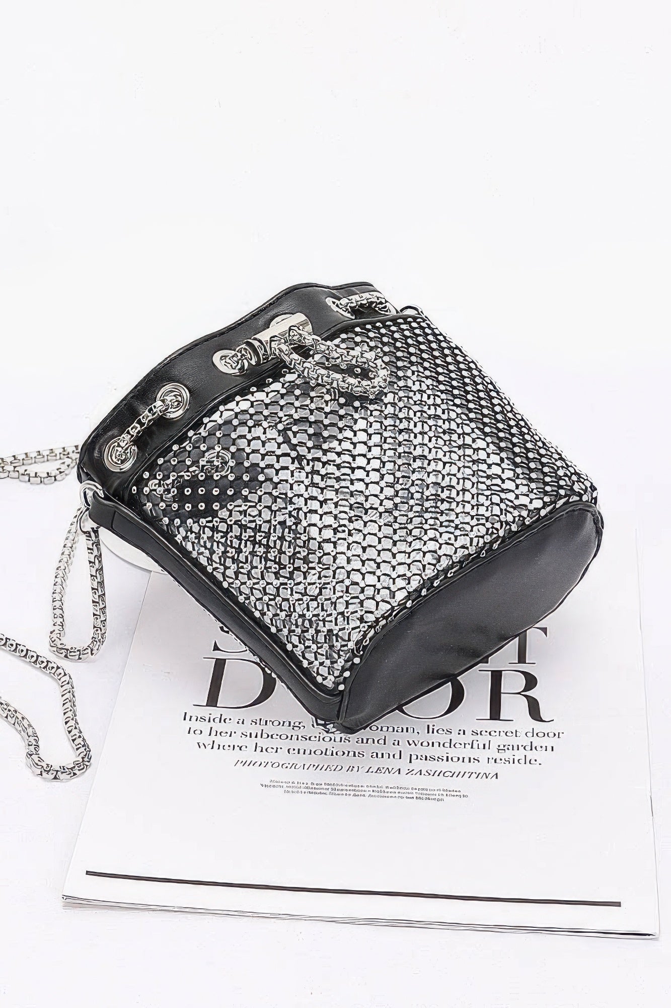 Rhinestone Mesh Tube Bag - Tigbul's Variety Fashion Shop