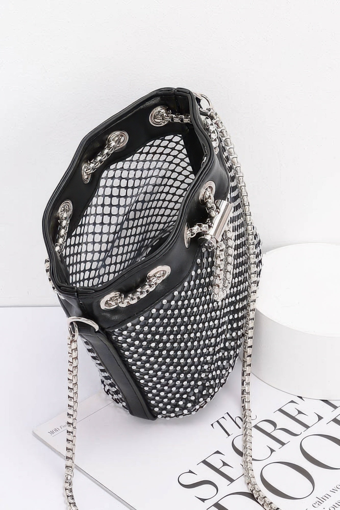 Rhinestone Mesh Tube Bag - Tigbul's Variety Fashion Shop